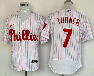Men%27s Philadelphia Phillies #7 Trea Turner White Stitched MLB Flex Base Nike Jersey->philadelphia phillies->MLB Jersey